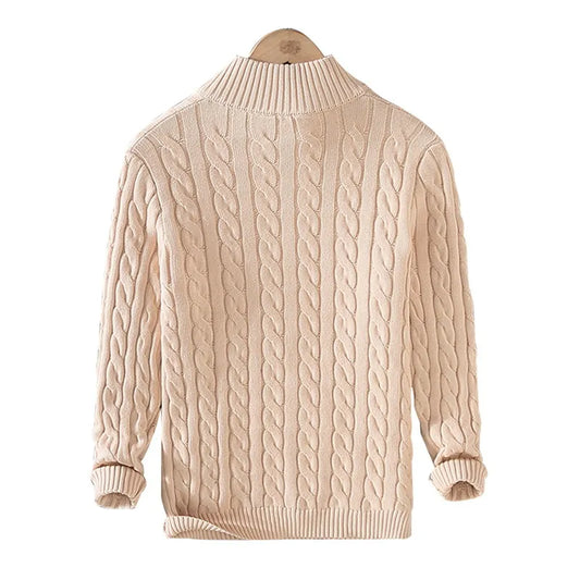 Men’s Cable-Knit Half-Zip Sweater